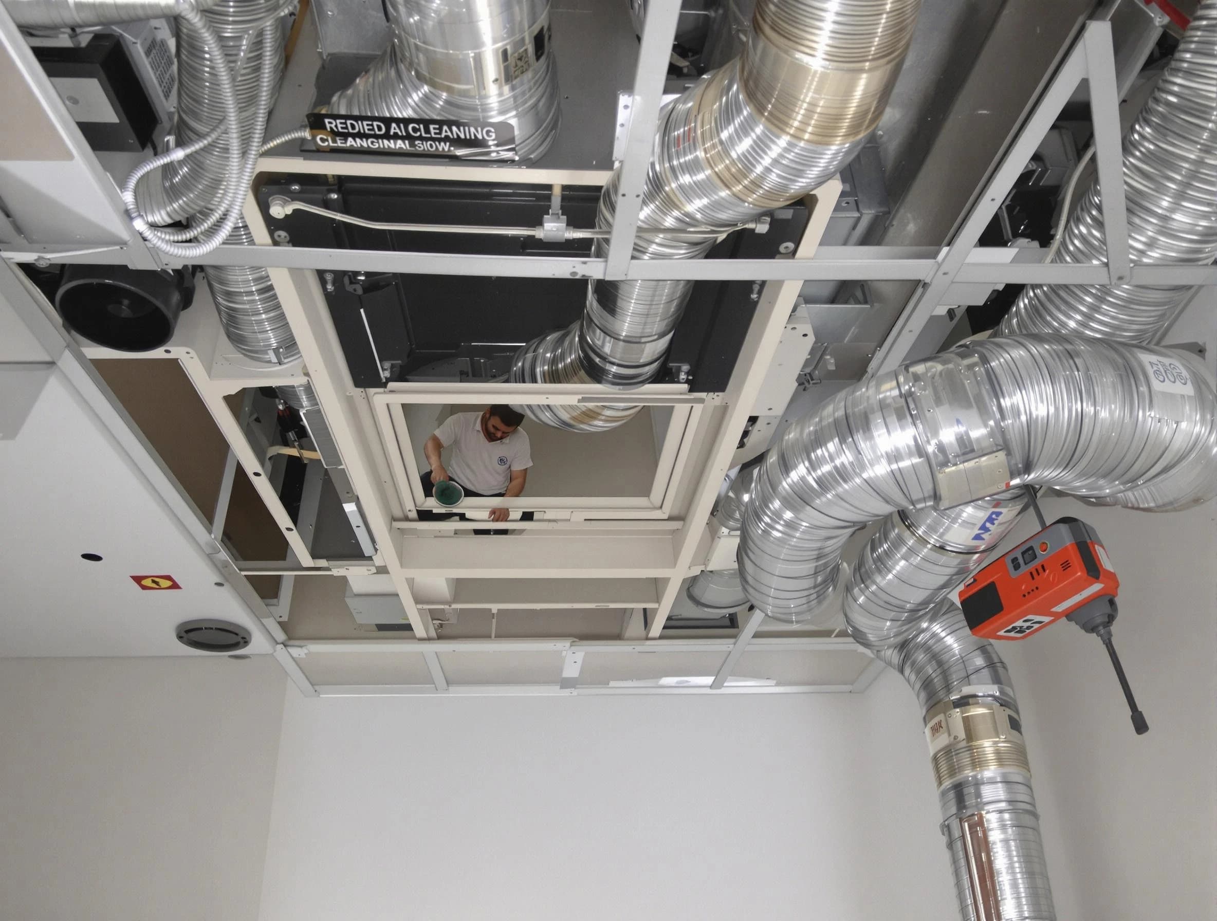 Mountain Brook Air Duct Cleaning technician performing detailed central duct system cleaning in Mountain Brook