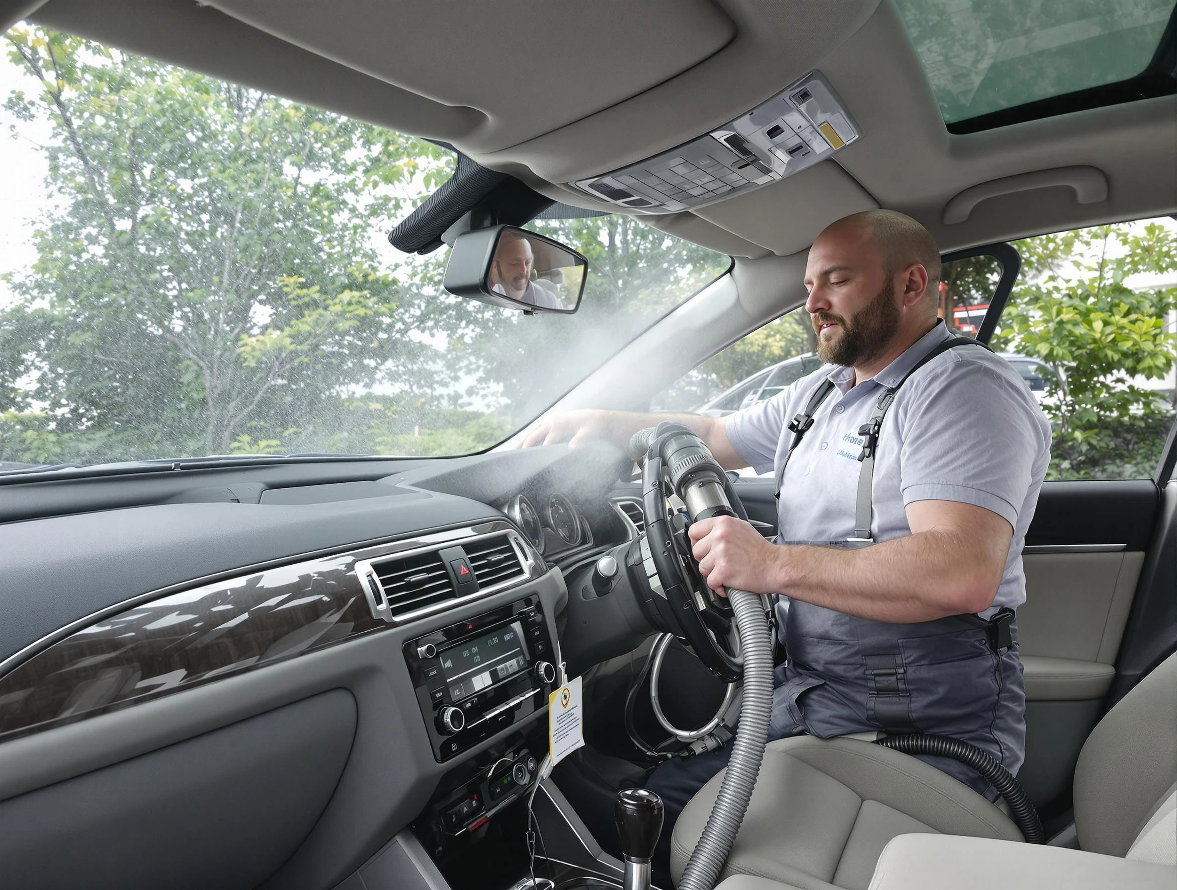 Mountain Brook Air Duct Cleaning specialist performing professional car duct cleaning in Mountain Brook